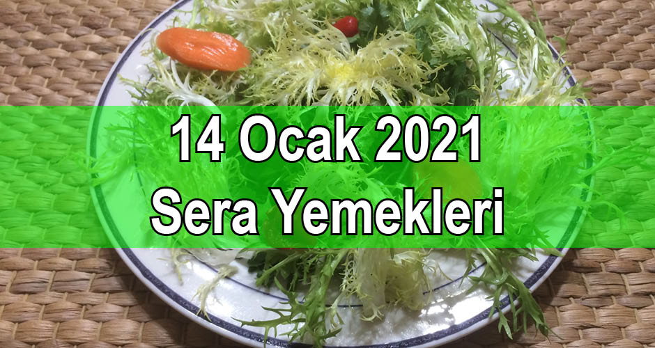 14 Ocak 2021 Sera Yemekleri