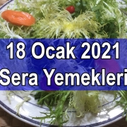 Sera Restaurant 18 Ocak 2021 Günün Menüsü